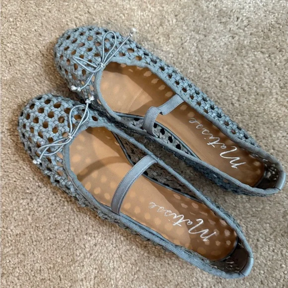 Matisse Blue Perforated Flats Slip-On Comfort - Picture 8 of 13